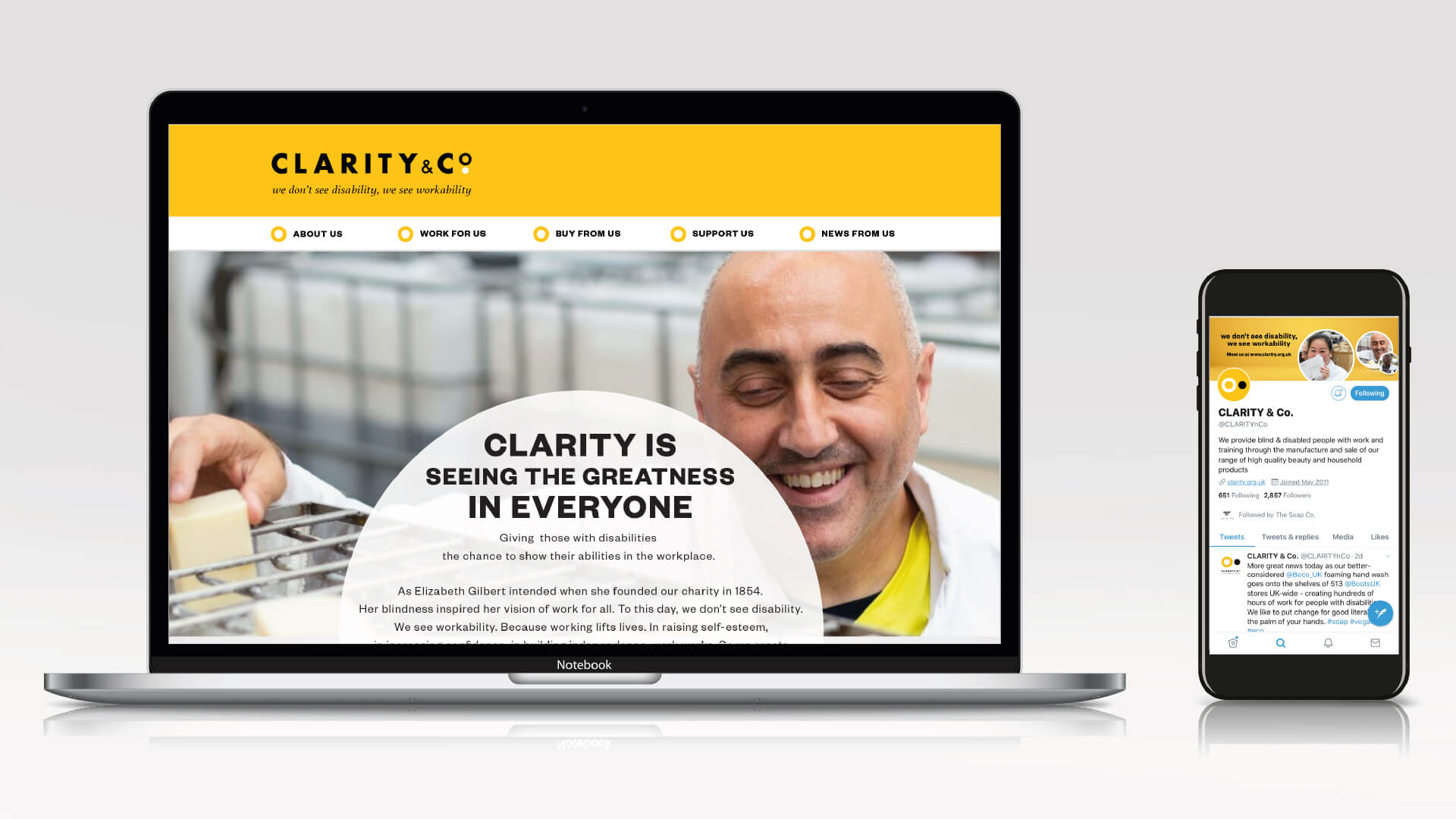 Clarity & Co brand identity design digital
