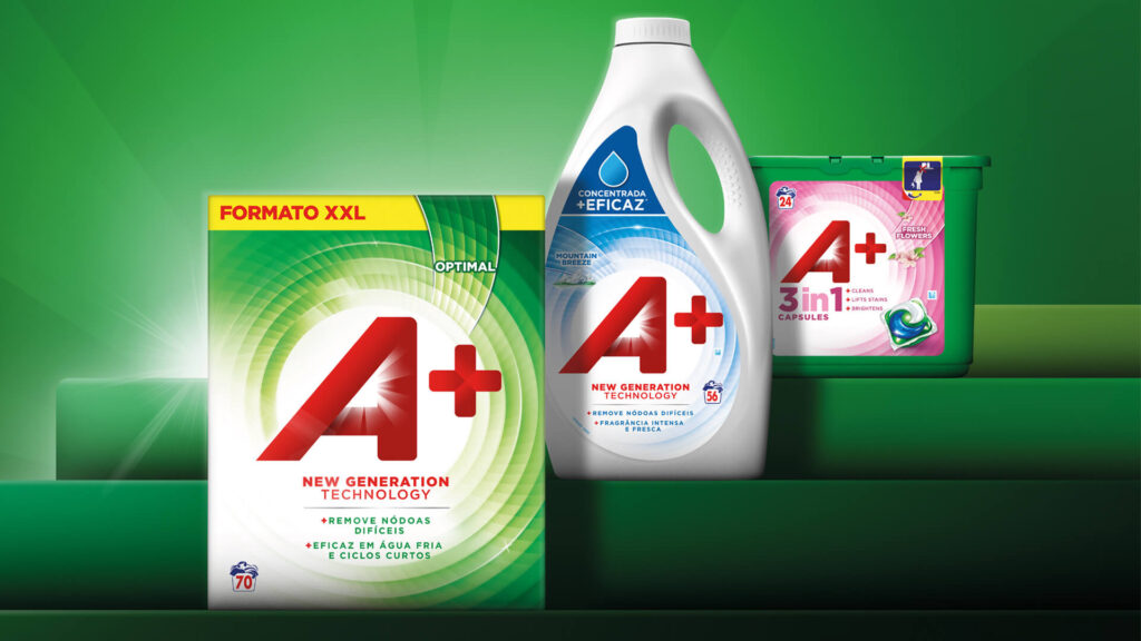 A+ Laundry Homecare Cleaning Brand Identity Packaging Communications Free The Birds FTB Beautiful Thinking
