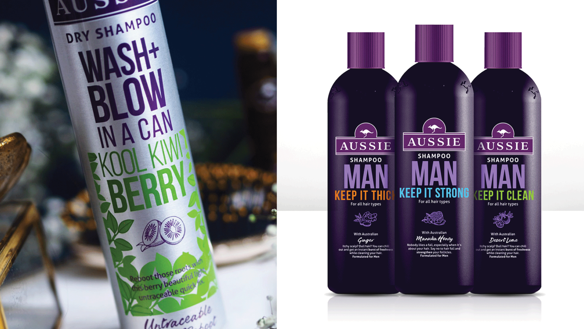 Aussie FTB Free The Birds Brand Haircare Identity Packaging
