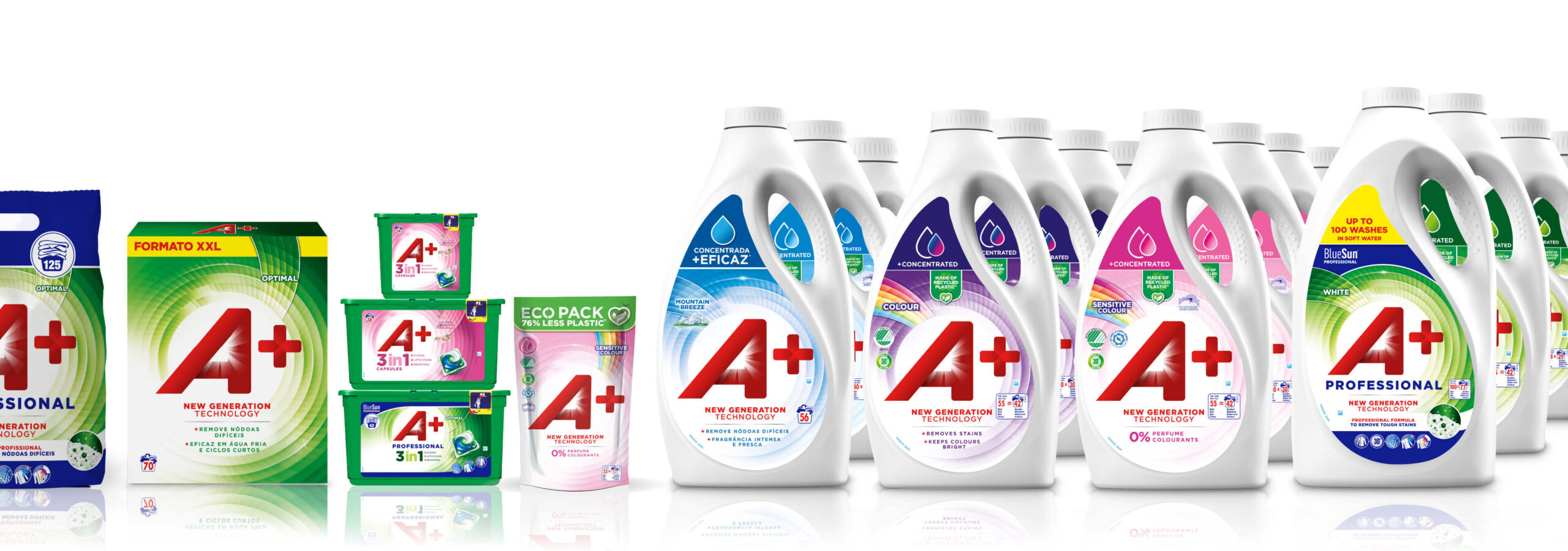 A+ Laundry Homecare Cleaning Brand Identity Packaging Communications Free The Birds FTB Beautiful Thinking